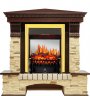 Каминокомплект Royal Flame Pierre Luxe сланец угловой с очагом Fobos FX M Brass