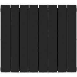 Биметаллический радиатор отопления Rifar Supremo 500 боковое подключение 8 секций антрацит