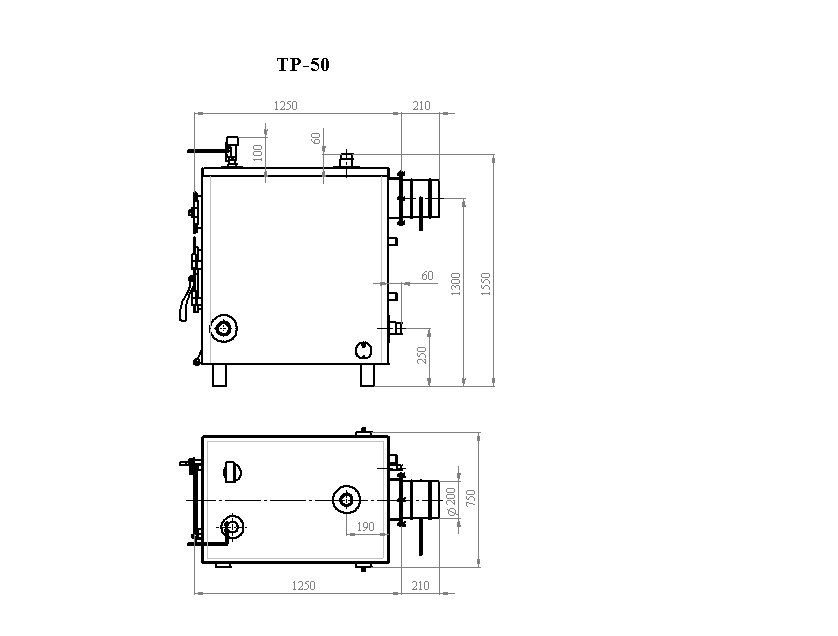 Напольный твердотопливный котел Траян ТР-50-1КТ