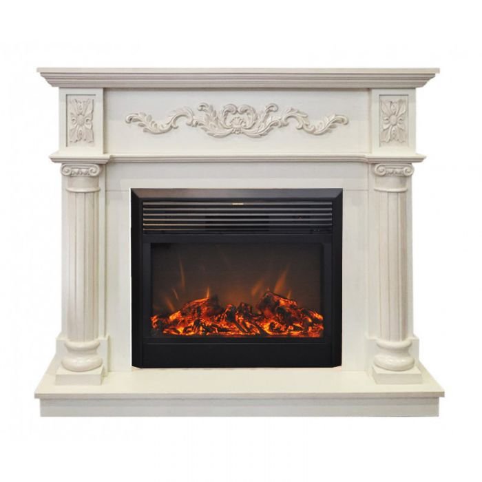 Каминокомплект RealFlame Silvia 26 WT с очагом MoonBlaze LUX Black