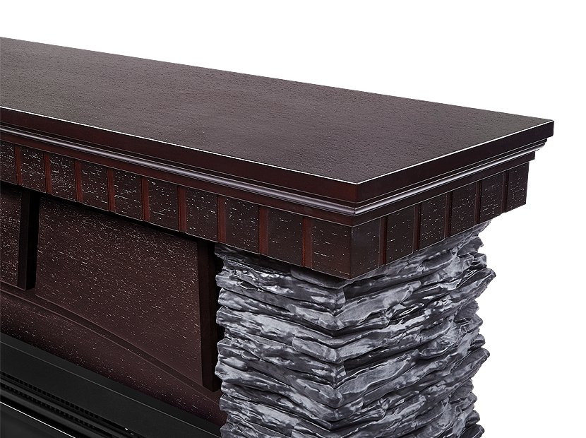 Каминокомплект Firelight Porto 25 с очагом Electrolux EFP/P-2520LS камень черный/шпон венге