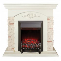 Каминокомплект RealFlame Neapolis WT с очагом Fobos Lux Black S