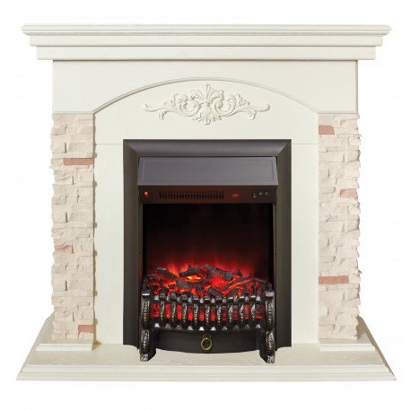 Каминокомплект RealFlame Neapolis WT с очагом Fobos Lux Black S