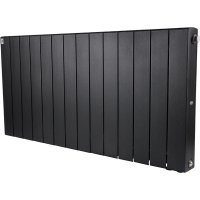 Биметаллический радиатор отопления Rifar Supremo Ventil SVR 500 14 секций нижнее правое подключение антрацит