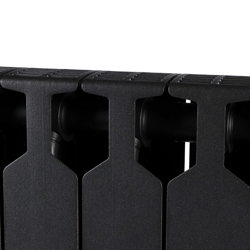 Биметаллический радиатор отопления Rifar Supremo Ventil SVR 500 14 секций нижнее правое подключение антрацит