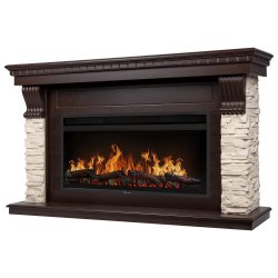 Каминокомплект Electrolux EFP/P-4220LS + портал Firelight Michigan 42/40/36 камень молочный/шпон темный дуб