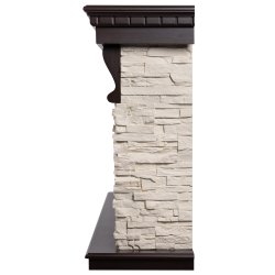 Каминокомплект Electrolux EFP/P-4220LS + портал Firelight Michigan 42/40/36 камень молочный/шпон темный дуб