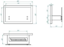 Биокамин настенный Zefire Polakr 800
