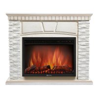 Каминокомплект Firelight Porto 25 с очагом Electrolux EFP/P-2520LS камень белый/шпон беленый дуб