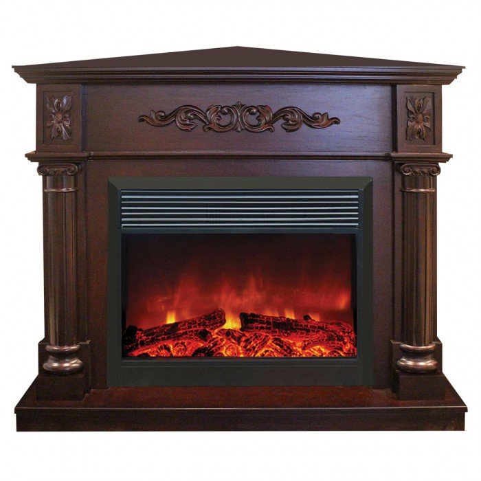 Каминокомплект RealFlame Silvia Corner 26 AO с очагом Moonblaze Deluxe