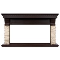 Портал Firelight Michigan 42/40/36 камень молочный/шпон темный дуб