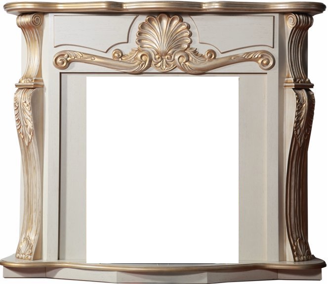 Портал Interflame Грация бежевый с золотой патиной под классический очаг