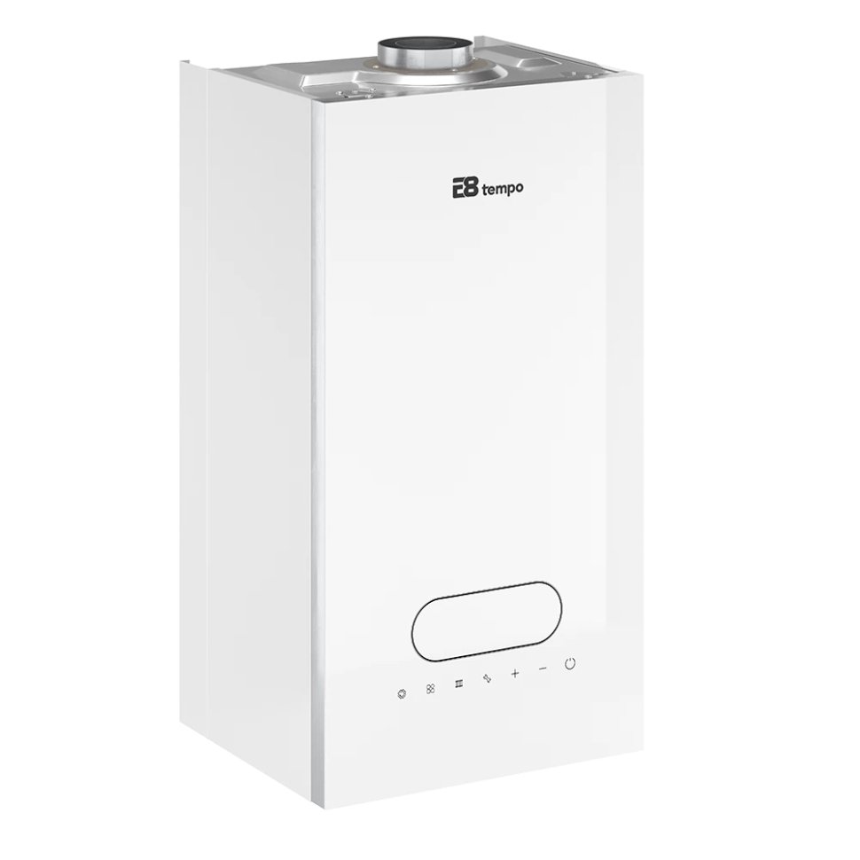 Настенный газовый котел E8 tempo GMB24V (белая стеклянная панель)