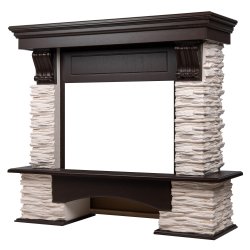 Портал Firelight Pietra Nuovo 25 сланец белый/шпон темный дуб