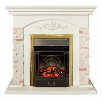 Каминокомплект RealFlame Neapolis WT с очагом Majestic Lux Brass S