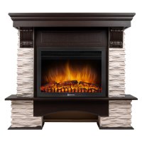 Каминокомплект Firelight Pietra Nuovo 25 с очагом Electrolux EFP/P-2520LS сланец белый/шпон темный дуб