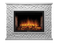 Каминокомплект Firelight Quadro 30 с очагом Electrolux EFP/P-3020LS камень песчаник античный белый/белая эмаль