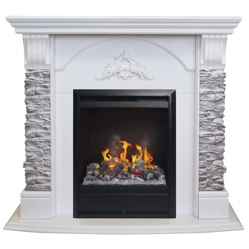 Каминокомплект RealFlame Athena GR STD/EUG/25/25'5 WT с очагом 3D Olympic