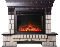 Каминокомплект Interflame Экстер темный дуб с очагом Jupiter GLS LED Black