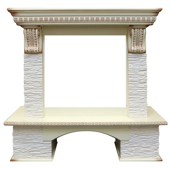 Портал Royal Flame Pierre Luxe сланец мелкий белый под очаги Vision 23