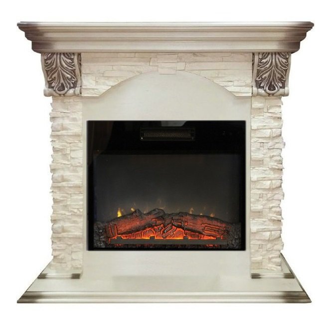Каминокомплект RealFlame Dublin LUX STD/EUG/24 WT с очагом Kendal 24