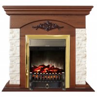 Каминокомплект RealFlame Neapolis NT с очагом Fobos Lux Brass S
