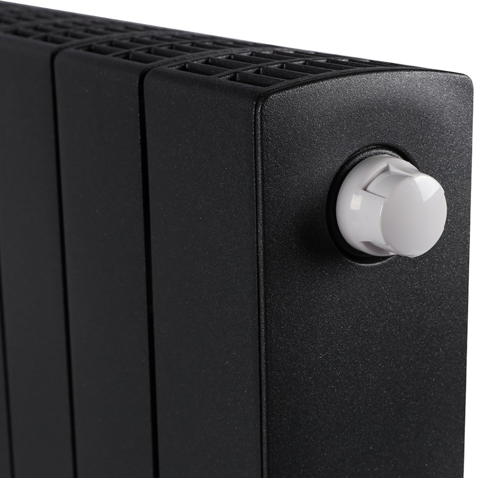 Биметаллический радиатор отопления Rifar Supremo Ventil SVR 350 12 секций нижнее правое подключение антрацит