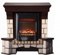 Каминокомплект Interflame Экстер темный дуб угловой с очагом Fobos FX M Black