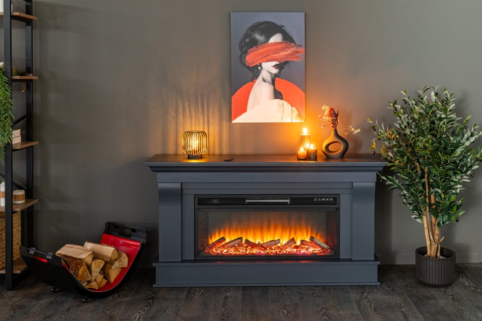 Каминокомплект Royal Flame Monaco с очагом Vision 42 LOG LED (разборный) серый графит