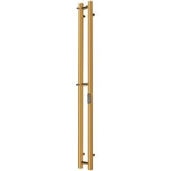 Электрический полотенцесушитель Stout Rock round 120*08 Золотой Хром 585 2 опоры