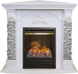 Каминокомплект RealFlame Athena Corner GR STD/EUG/25/25'5 WT с очагом 3D Olympic