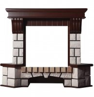 Портал Interflame Экстер махагон угловой под очаг Panoramic 25