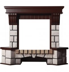 Портал Interflame Экстер махагон угловой под очаг Panoramic 25