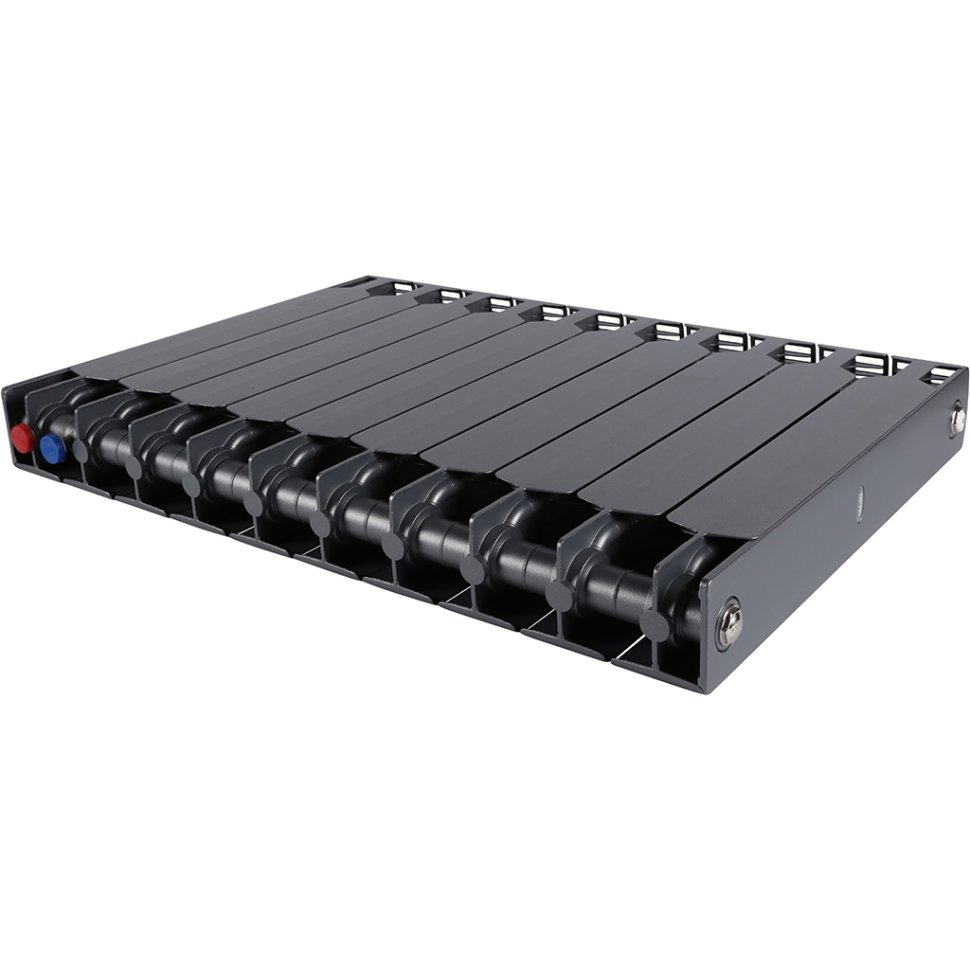 Биметаллический радиатор отопления Rifar Supremo Ventil SVR 500 10 секций нижнее правое подключение титан