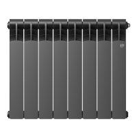 Биметаллический радиатор отопления Royal Thermo Revolution Bimetall 500 2.0 8 секций Noir Sable