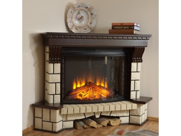 Каминокомплект Interflame Exter угловой под очаг Panoramic 02 33 LED FX