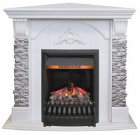Каминокомплект RealFlame Athena Corner GR STD/EUG/25/25'5 WT с очагом 3D Oregan