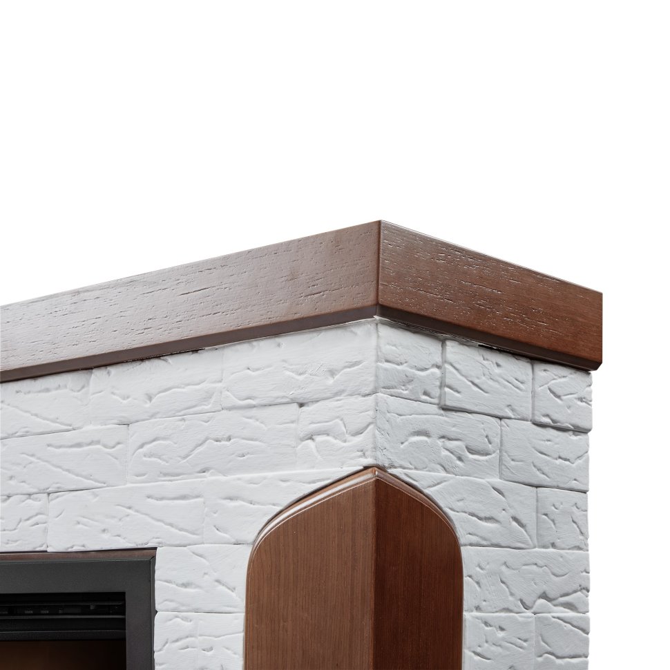 Каминокомплект Firelight Prestigio 25 с очагом Electrolux EFP/P-2520LS камень белый/шпон дуб