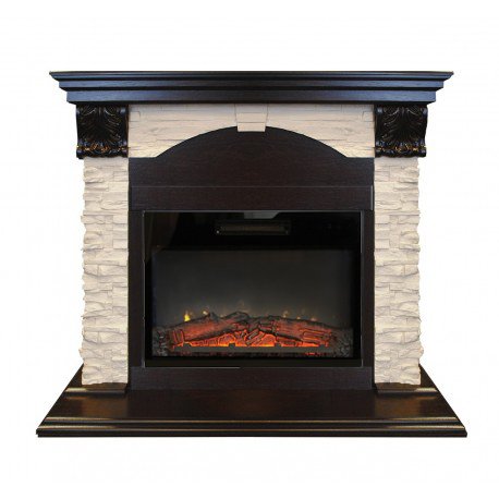 Каминокомплект RealFlame Dublin ROCK STD/EUG/24 AO с очагом Kendal 24
