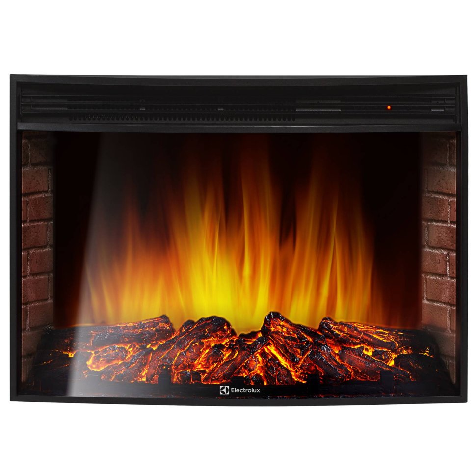 Каминокомплект Firelight Bricks Wood 30 с очагом Electrolux EFP/P-3320RLS камень темный/шпон венге