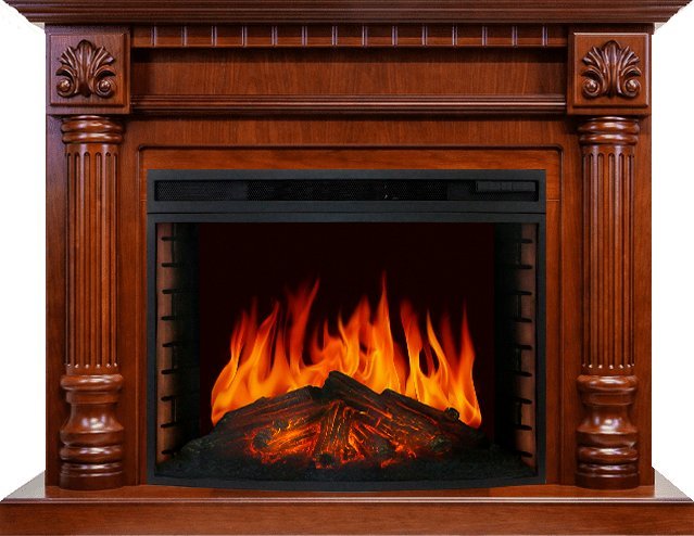 Каминокомплект Royal Flame Edinburg орех c очагом Dioramic 33 LED FX