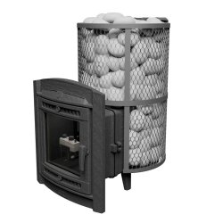 Печь банная PROMetall Атмосфера L сетка нержавейка с газовой горелкой