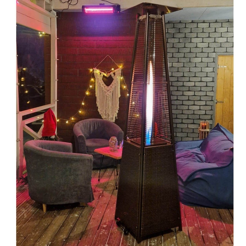 Уличный газовый обогреватель WWT 13I Rotang Brown Mini 1.8m