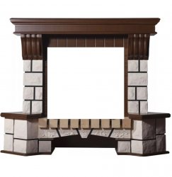 Портал Interflame Экстер средний дуб угловой под очаг Panoramic 25