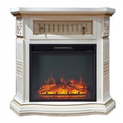 Каминокомплект Interflame Джессика бежевый с золотой патиной с очагом Foton 23 LED