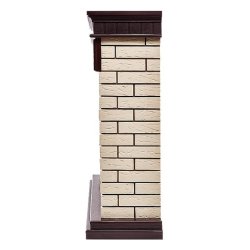 Каминокомплект Firelight Bricks 25 с очагом BFP/P-2520 камень бежевый/шпон темный дуб