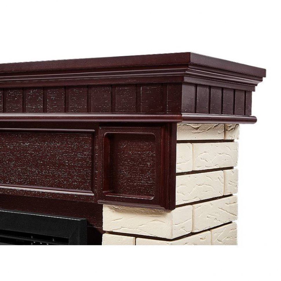 Каминокомплект Firelight Bricks 25 с очагом BFP/P-2520 камень бежевый/шпон темный дуб