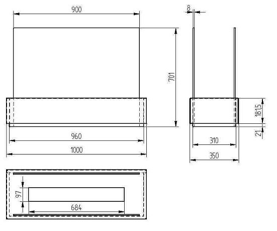 Биокамин напольный Zefire Apolon