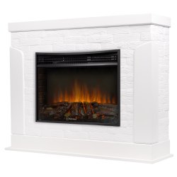 Каминокомплект Firelight Prestigio 25 с очагом Electrolux EFP/P-2520LS камень белый/шпон белый дуб