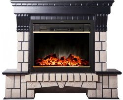 Каминокомплект Interflame Экстер венге с очагом Jupiter GLS LED Brass